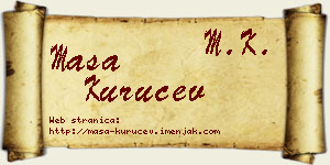 Maša Kuručev vizit kartica